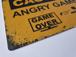 ANGRY GAMER METAL PLATE