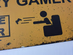 ANGRY GAMER METAL PLATE
